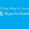 unistall skype for business