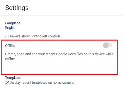 how to make google docs available offline